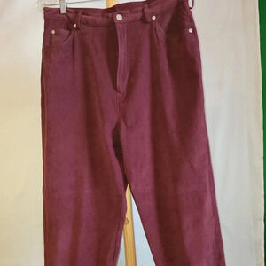 Vintage Solutions Casual Wear Stretch Women's Pants Slacks Rust Burgundy size 14